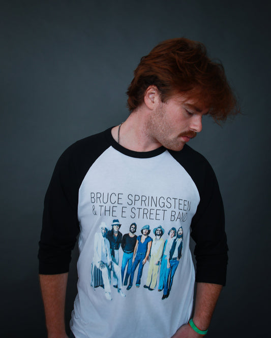 Unisex "Born to Run" Limited Edition Raglan Baseball Tee Featuring The E Street Band